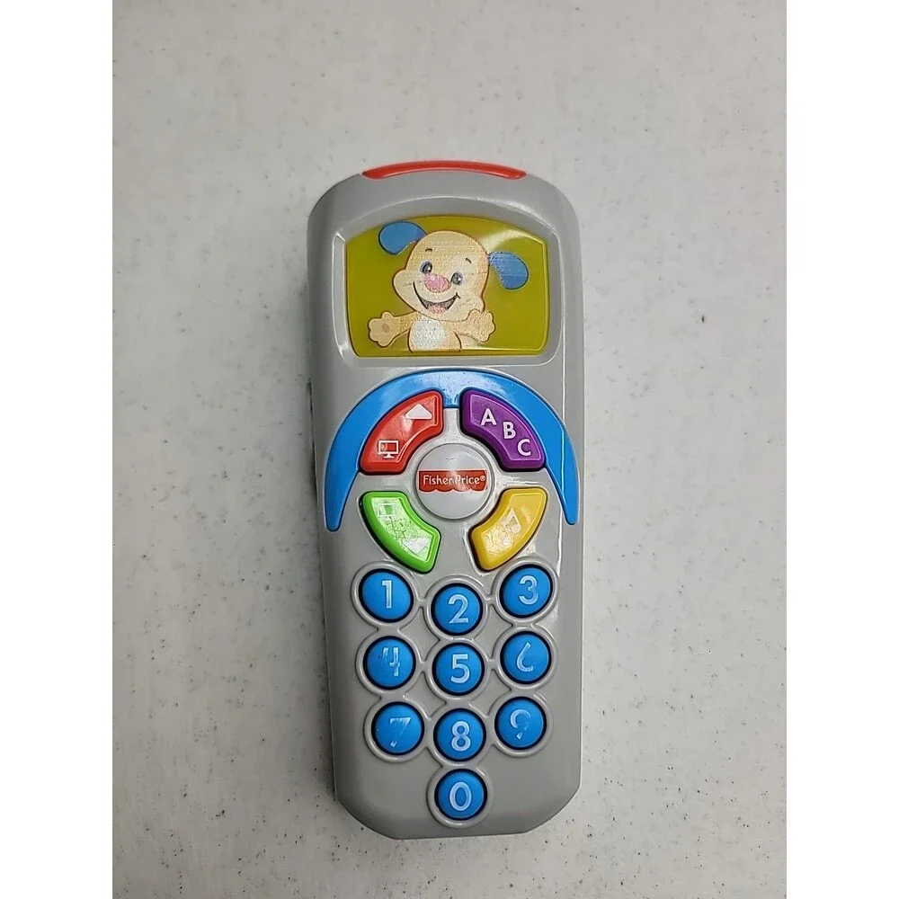 Fisher Price Puppy TV Remote Laugh & Learn Toy Sounds And Lights Learning Toy Wo